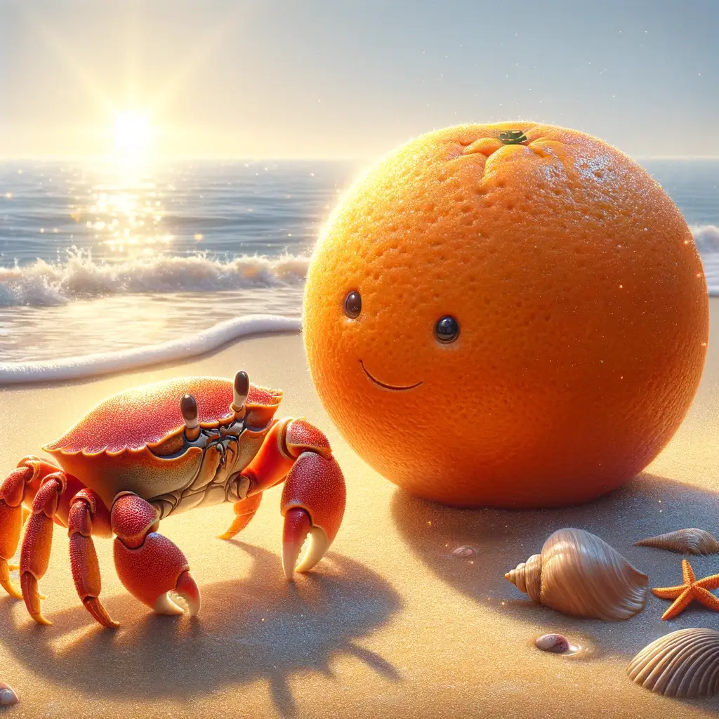 螃蟹、橘子